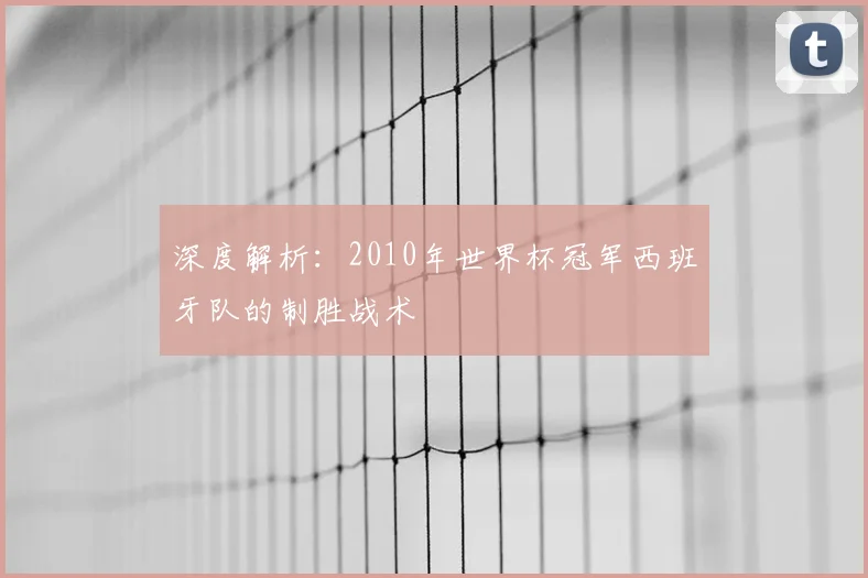 深度解析：2010年世界杯冠军西班牙队的制胜战术